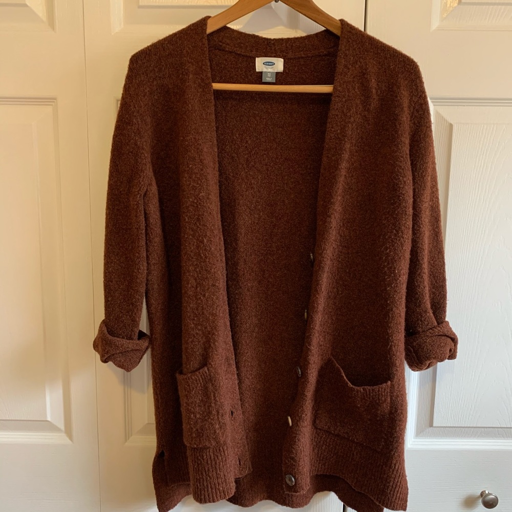 Cozy, Brown, Oversized Cardigan